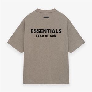 Fear of God ESSENTIALS Dark Oatmeal T-Shirt – Men’s Oversized Fit L FOG Bag